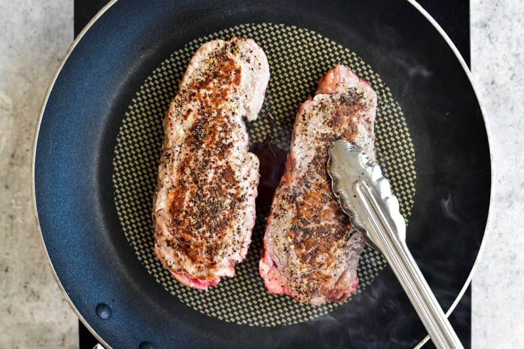 Steak on Stove