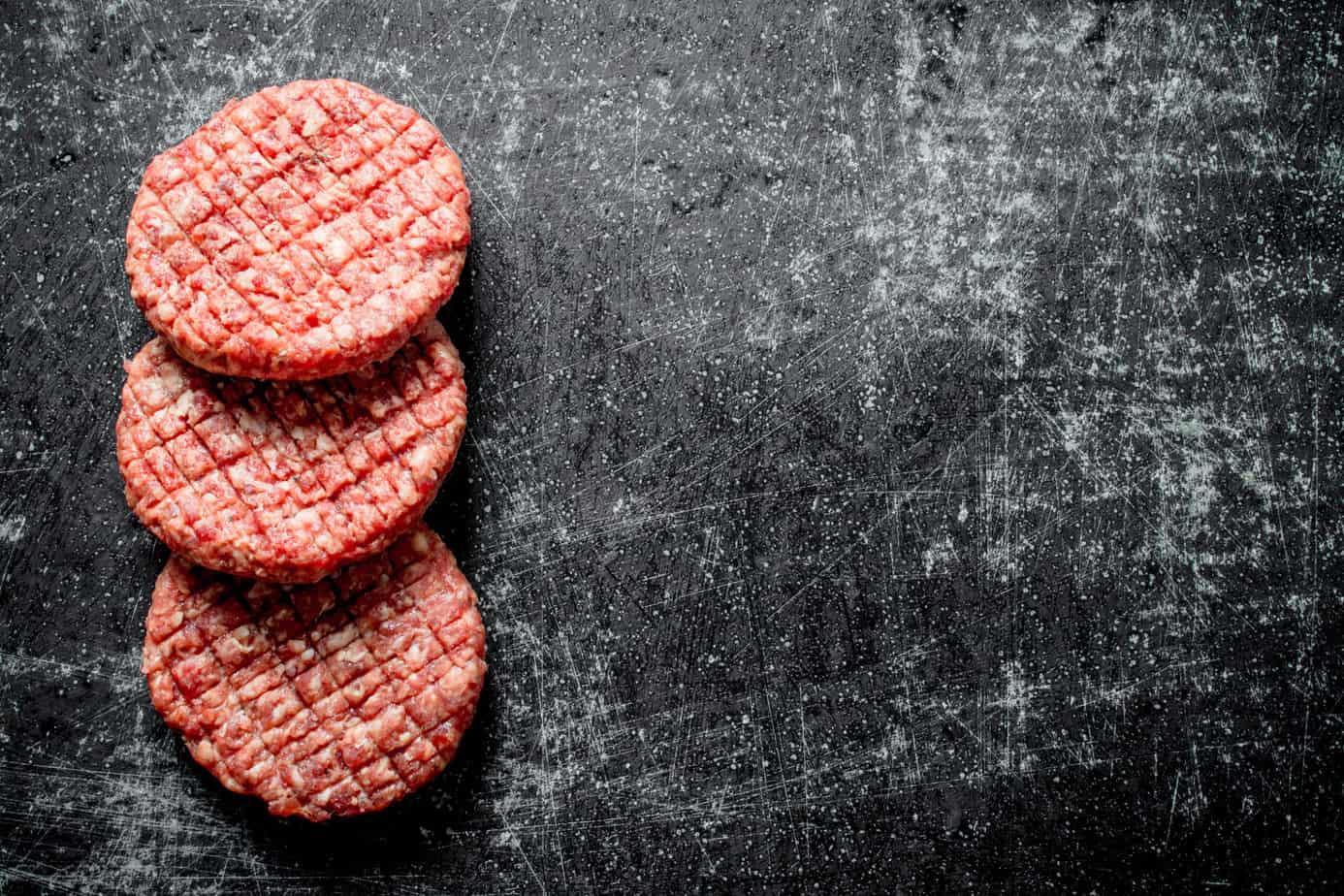 raw beef burgers