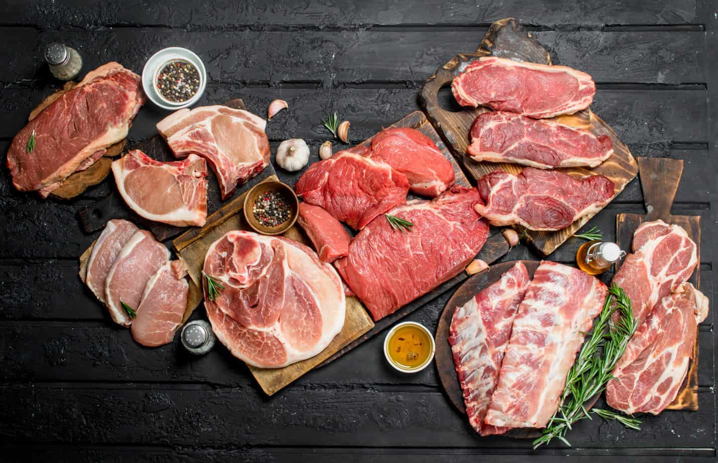 selection of meats