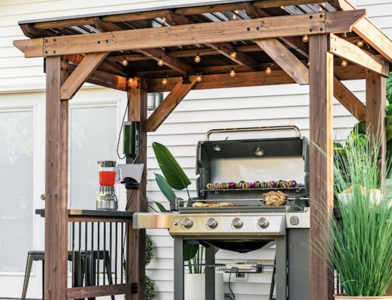 Backyard Discovery  5.35-ft x 7.81-ft Grill Gazebo