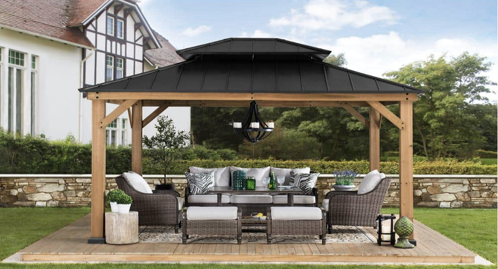 Hampton Bay Crownhill 11 ft. x 13 ft. Hardtop Gazebo