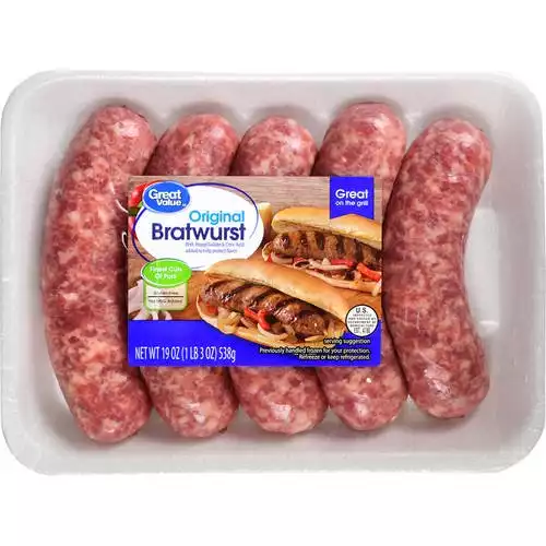 Great Value Original Brats Bratwurst | Walmart